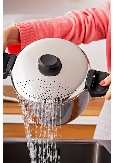 Emsan Azur Çelik Makarna Tenceresi Gümüş