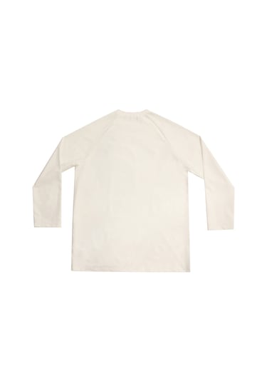 Uv Korumalı Genç Uzun Kollu Tek Üst Mayo Erkek Çocuk Tshirt 5317 Beyaz Beyaz