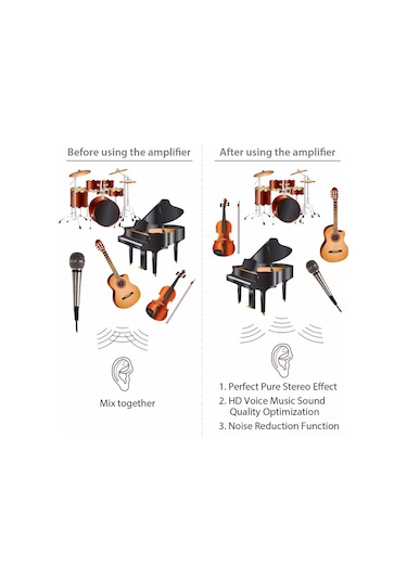 Shineyee Alüminyum Kasa Taşınabilir Kulaklık Amfi Hifi Ses Kalitesi Artırıcı 1000mah 3.5mm Giriş/çıkış Siyah