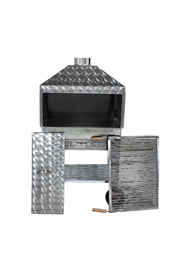 Metehan MTH-142 Davlumbazlı - Çekmeceli - Maltız Izgaralı - Dört Tekerlekli Mangal