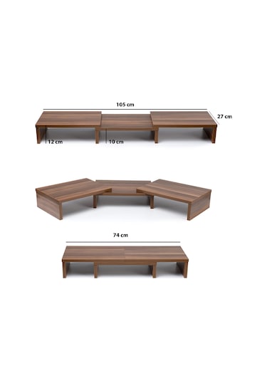 Çift Monitör Standı Bilgisayar Masaüstü Ekran Yükseltici