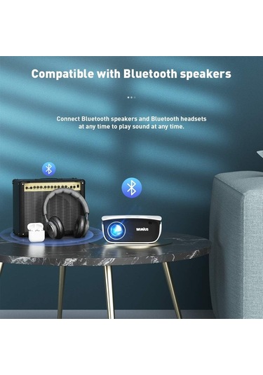 Wimius S25 Mini Wifi ve Bluetooth Özellikli 1080P Destekli Projektör