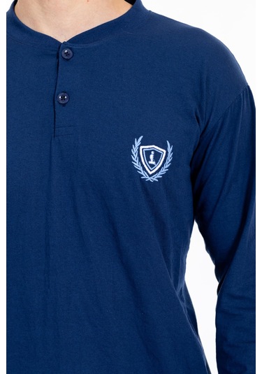 Erkek 1065 Uzun Kol Süprem Pijama Takımı Lacivert Lacivert