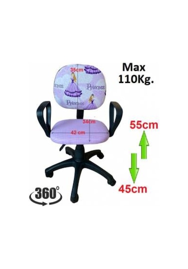 Depolife Çocuk Genç Odası Bilgisayar Çalışma Koltuğu Amortisörlü (508814403)