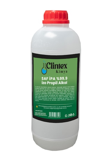 Clintex Kimya Saf Ipa %99.9 Izopropil Alkol Yüzey Temizleyici 1 Litre