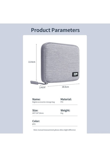 Novahub Bubm Mini Kablo Çantası - Usb, Kalem Saklama Gri, Aksesuarlar İçin Gri