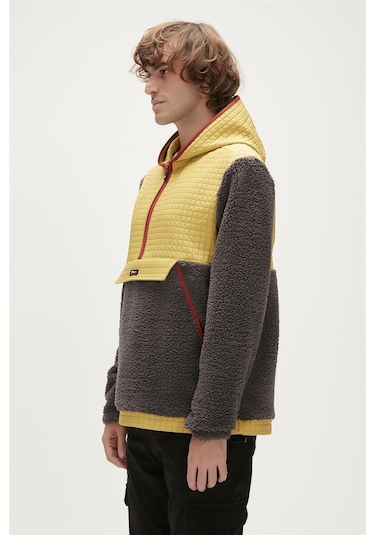 Bad Bear Leonard Plush Half-zip Peluş Erkek Kapüşonlu Sweatshirt - Antrasit