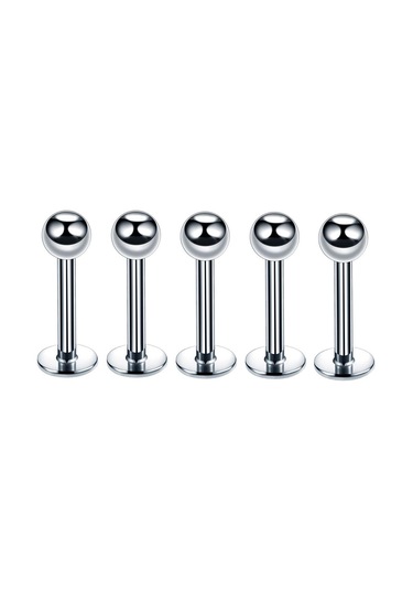 Dolıty 110x Göbek Takısı Piercing Kulak Burun Piercingi 1.2x10mm Gümüş