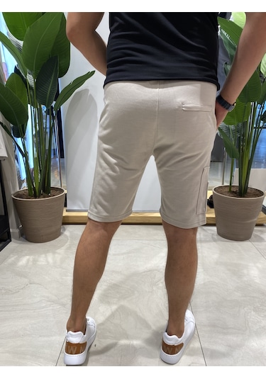 Back Eliesar Elite Cepli Krem Şort Krem