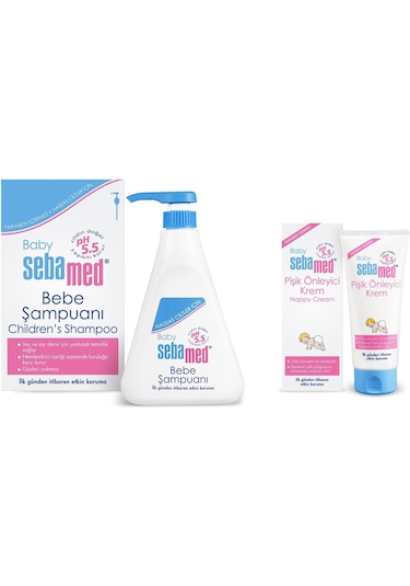 Sebamed Baby PH 5.5 Bebek Şampuanı 500 ML + Pişik Önleyici Krem 100 ML