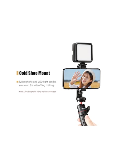 Vkemall Ulanzi St-17 Telefon Tutucu: 360 Döner, Dikey-yatay Çekim, Soğuk Ayak Ve 1/4 Vida Delikli Tripod Uyumlu