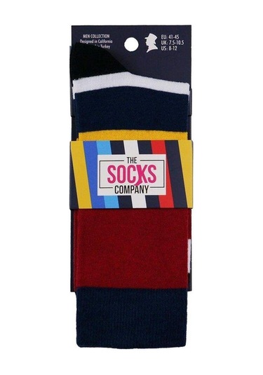 Desenli Erkek Soket Çorap-1855 Çok Renkli