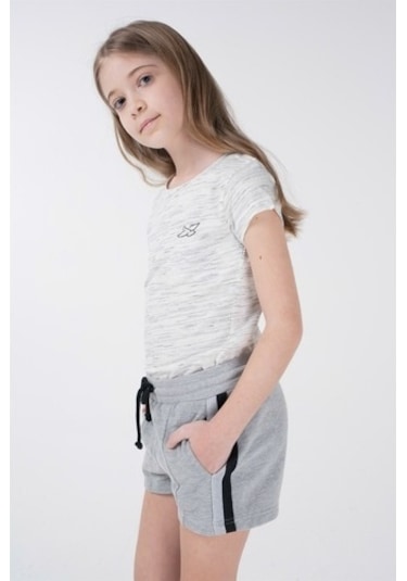 Brz Kids Kız Çocuk Kısa Kollu T-Shirt Ekru