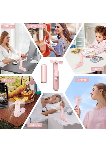 Fortunelane Usb Çift Kullanım Klipli Ventilatör: Iç/dış, Şarj Edilebilir, Mini Taşınabilir Fan