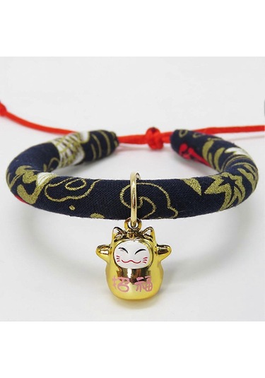 Baskılı Kravat Ve Zil İle Ayarlanabilir Evcil Hayvan Kolyesi