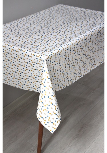 Astarlı Silinebilir Pvc Muşamba Masa Örtüsü 126-a-mavi