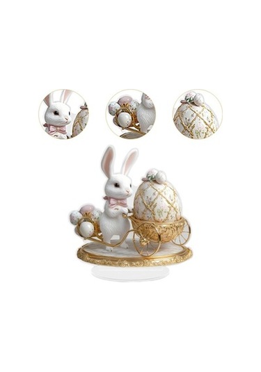 Lijinxu 2d Paskalya Tavşanı Dekoru Bahçe Tabelası Dolap 20cmx20cm