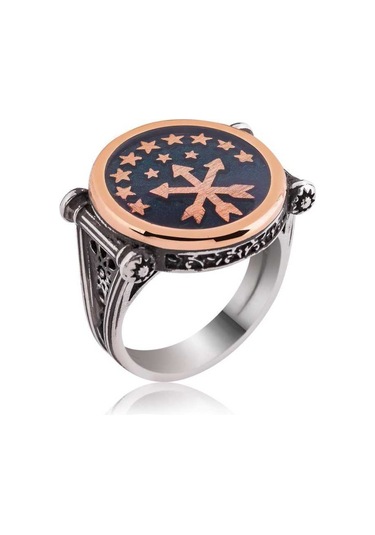 Stillove Gümüş Çerkes Bayrağı Erkek Yüzük Mr0580010 Gümüş