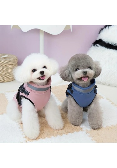 Elmpaly Küçük Köpekler İçin Mavi Xs Kışlık Yumuşak Tulum Kapüşonlu Ayarlanabilir