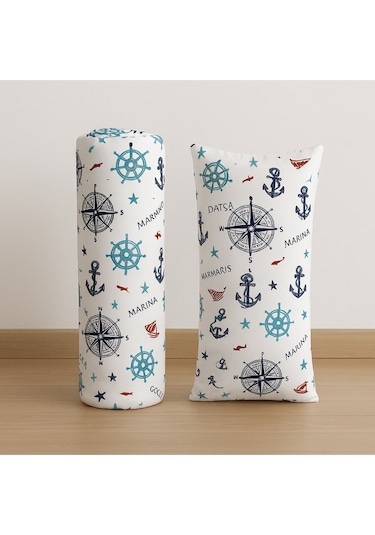 Tek Kişilik Desenli Lastikli Çarşaf Seti 120x200 Cm + 1 Yastık Kılıfı 50x70 Mavi