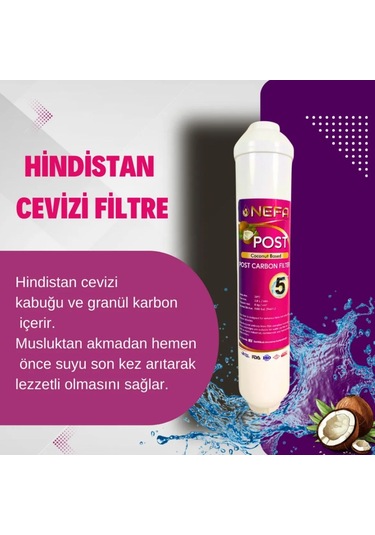 Tüm Arıtma Cihazlarına Uyumlu Post Karbon-alkali-mineral 3'lü Set