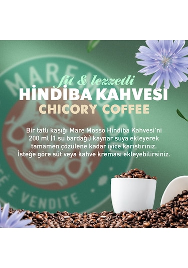 Mare Mosso Chicory Coffee Hindiba Kahvesi Detox Kahve 3 x 150 G