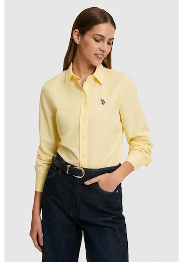 U.S. Polo Assn. U.s. Polo Assn. Kadın Açık Sarı Gömlek Basic 50324791-vr004 Açık Sarı