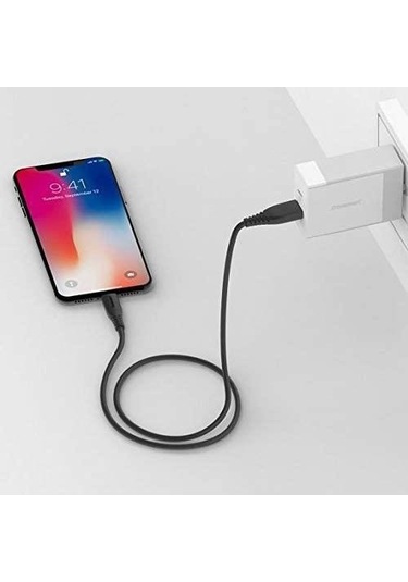 Tronsmart İphone Uyumlu Için Mfı Lightning 1.2M Şarj Kablosu Siyah