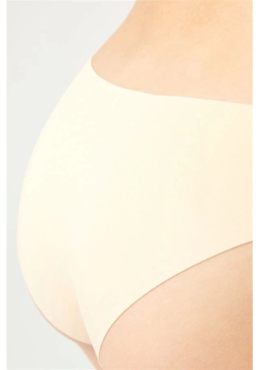 Cottonhill Siyah Klasik Basic Lazer Kesim Kadın Bikini Külot-0462-ten Ten