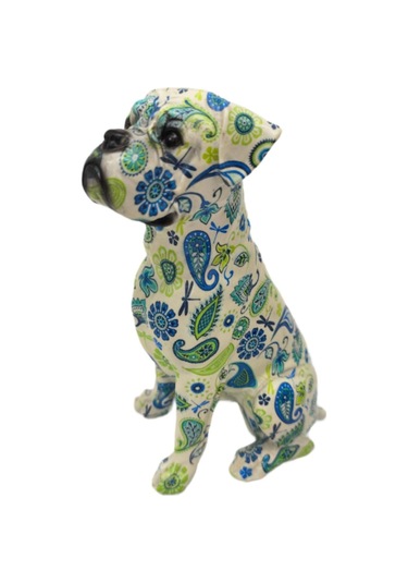 Suntek Köpek Heykeli Ev Dekorasyon Süsleme, Merkez Parçası, 12,5 Cm X 10 Cm X 21,5 Cm