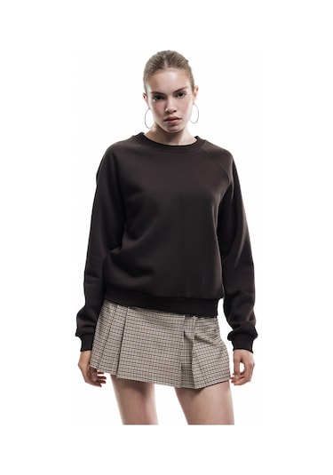 Koton Şardonlu Uzun Kollu Bisiklet Yaka Basic Oversize Sweatshirt Kahverengi 6wal10129ık Kahve Koton Şardonlu Uzun Kollu Bisiklet Yaka Basic Oversize Sweatshirt Kahverengi 6wal10129ık Kahve