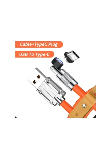 Dıxsg6a 120w 540 Dönen Manyetik Şarj Kablosu Usb-c/micro Usb 1.5m Samsung Iphone Uyumlu İçin Hızlı Şarjgrey1.2m
