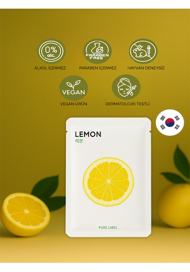Modamkore Limonlu Kore Yüz Maskesi C Vitamini Aydınlatıcı