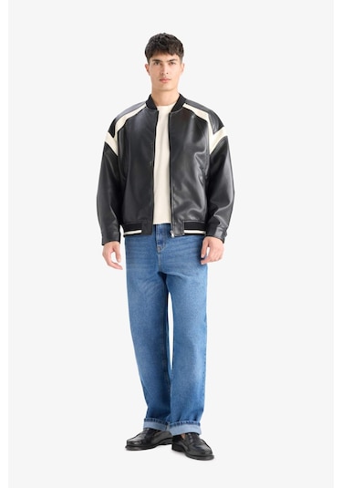 Defacto Regular Fit Kolej Yaka Bomber Fermuarlı Mont C5844ax25aubk27 Siyah Defacto Regular Fit Kolej Yaka Bomber Fermuarlı Mont C5844ax25aubk27 Siyah