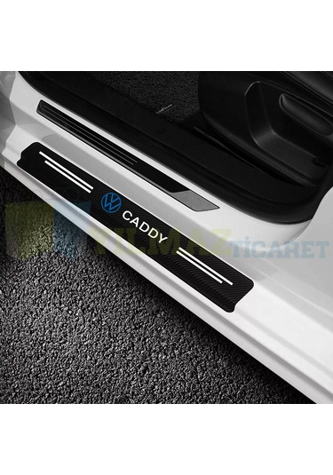 Volkswagen Caddy Karbon Kapı Eşiği Koruma Oto Sticker 4 Parça