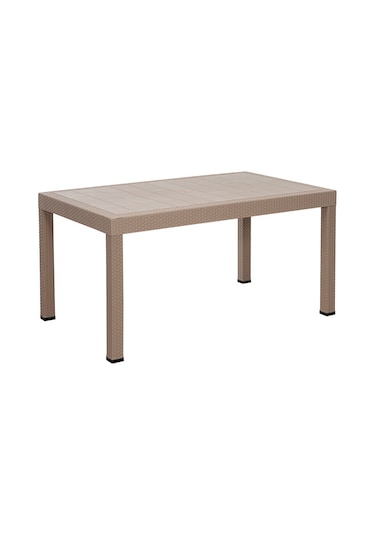 Rattan 90x150 Camsız Cappucino Masa - Bahçe&balkon&teras Cappuccino