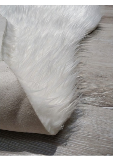 Yamalıhome Peluş Halı Apost Beyaz 75 x 200Cm Post Halı