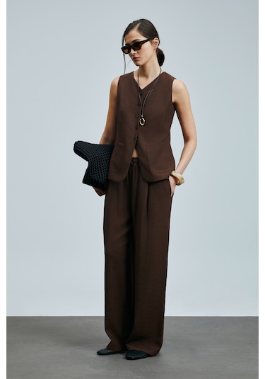 Lufian Dıana Kadın Pantolon Kahverengi Kahverengi 121190021100400 Kahverengi