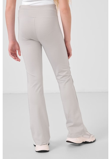 Tommylife Taş Esnek Standart Fit Basic Performans İspanyol Paça Kız Çocuk Tayt - 75193 Taş