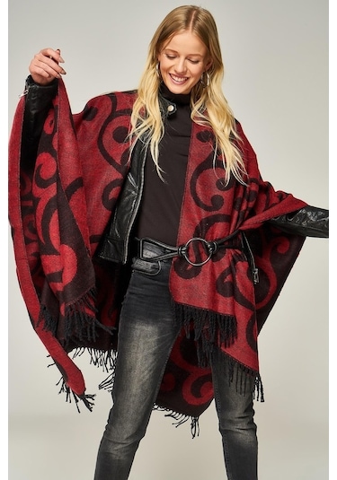 Forum Fashion P001 Salma Desenli Jakarlı Panço