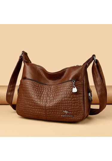 Kadın Çantası Haberci Çantası Yeni Taş Desen Küçük Kare Çanta Yüksek Kaliteli Basit Şık Omuz Haberci Çantası Taş Desen Yeşil Ana Resim Rengi Diğer