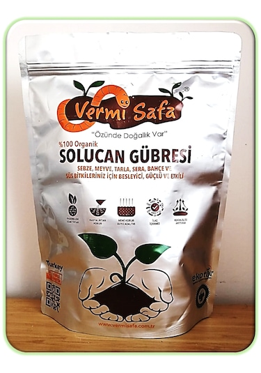 Vermisafa %100 Organik Doğal Katı Solucan Gübresi 2 KG