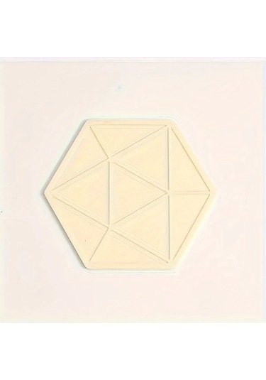 Topshop1 Beige Altıgen Yalıtımlı Paspas Yumuşak Kauçuk Kalınlaştırılmış Mutfak Dekoru