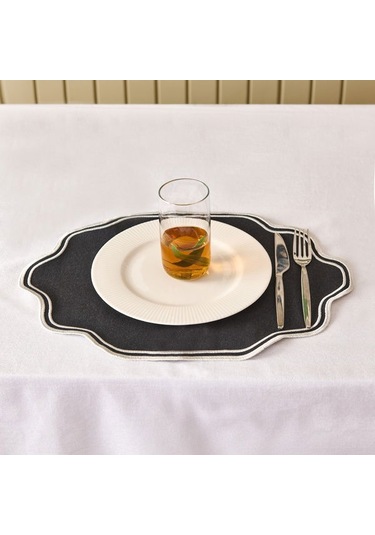 Evidea Soft Elegant Amerikan Servis - Siyah - 30x50 Cm Siyah