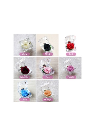 Xiyyadms Sürekli Gül Dekoratif Açık Renkli Ev Ve Partiler İçin Romantik Hediyelik Çiçek Kutusu