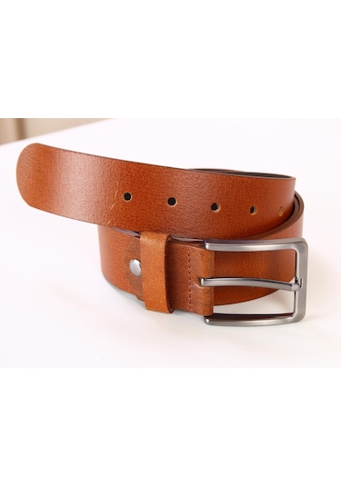 Alexandergardı Erkek Yumuşak Hakiki Deri Kemer, Açık Kahverengi 19-kmr E 19 Açık Kahverengi