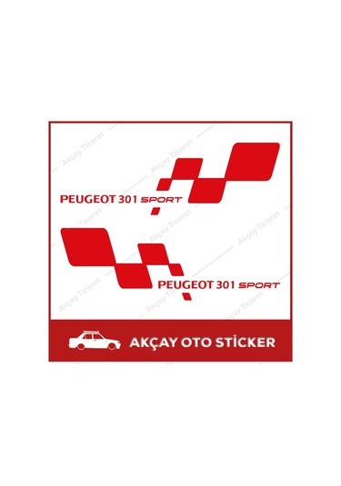 Peugeot 301 Sport Sticker (Takım Set) 301 Sticker Araba Sticker