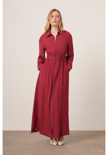 Ftz Women Kadın Modal Elbise Bordo 31033 Bordo
