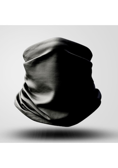 Sıyah Motorcu Bandana Maske Outdoor Boyunluk Unisex Siyah