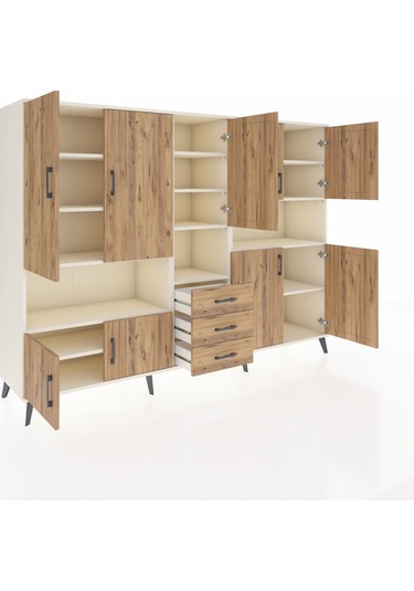 Hyperion Dolap 13 Raflı 3 Çekmeceli 9 Kapaklı 220x44x163 Aytaşı-ç Aytaşı-çam